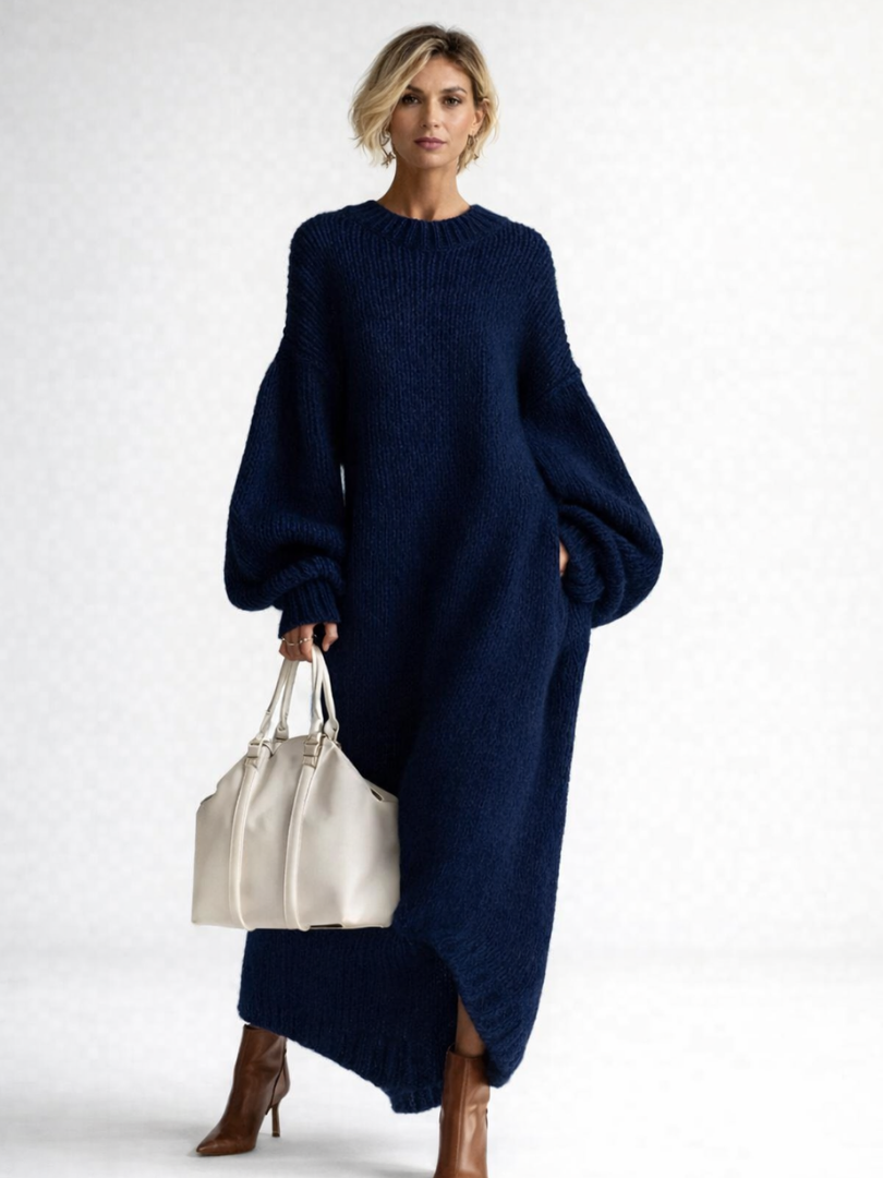 VALERIA | Abito maxi in maglia oversize