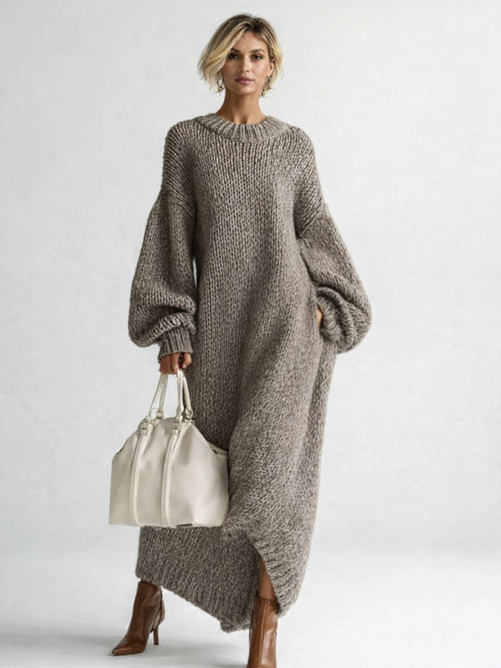 VALERIA | Abito maxi in maglia oversize