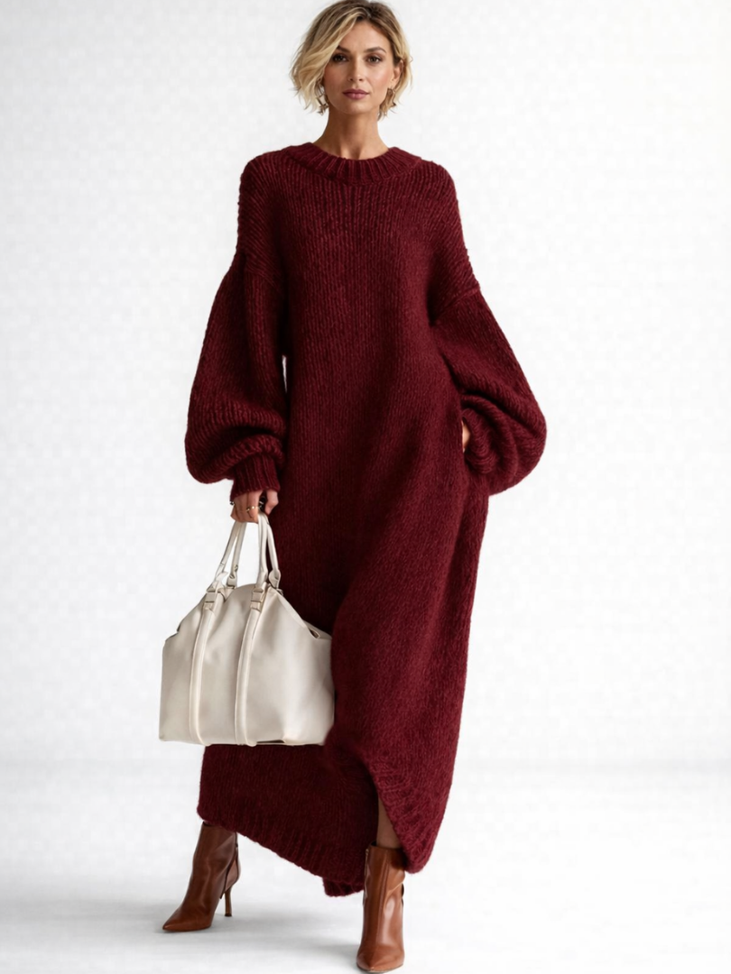 VALERIA | Abito maxi in maglia oversize