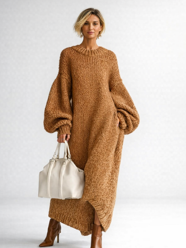 VALERIA | Abito maxi in maglia oversize