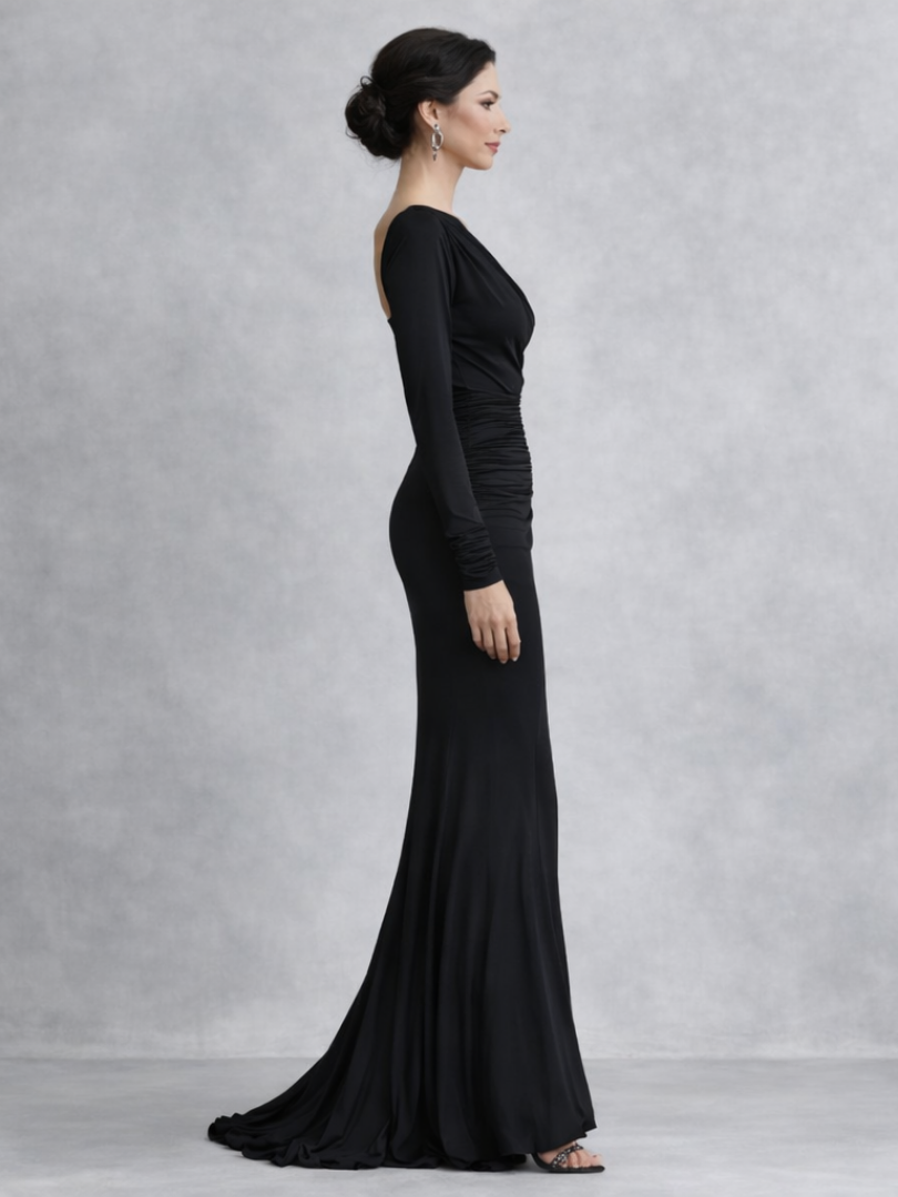 Giovanna | Abito Maxi Monospalla Drappeggiato